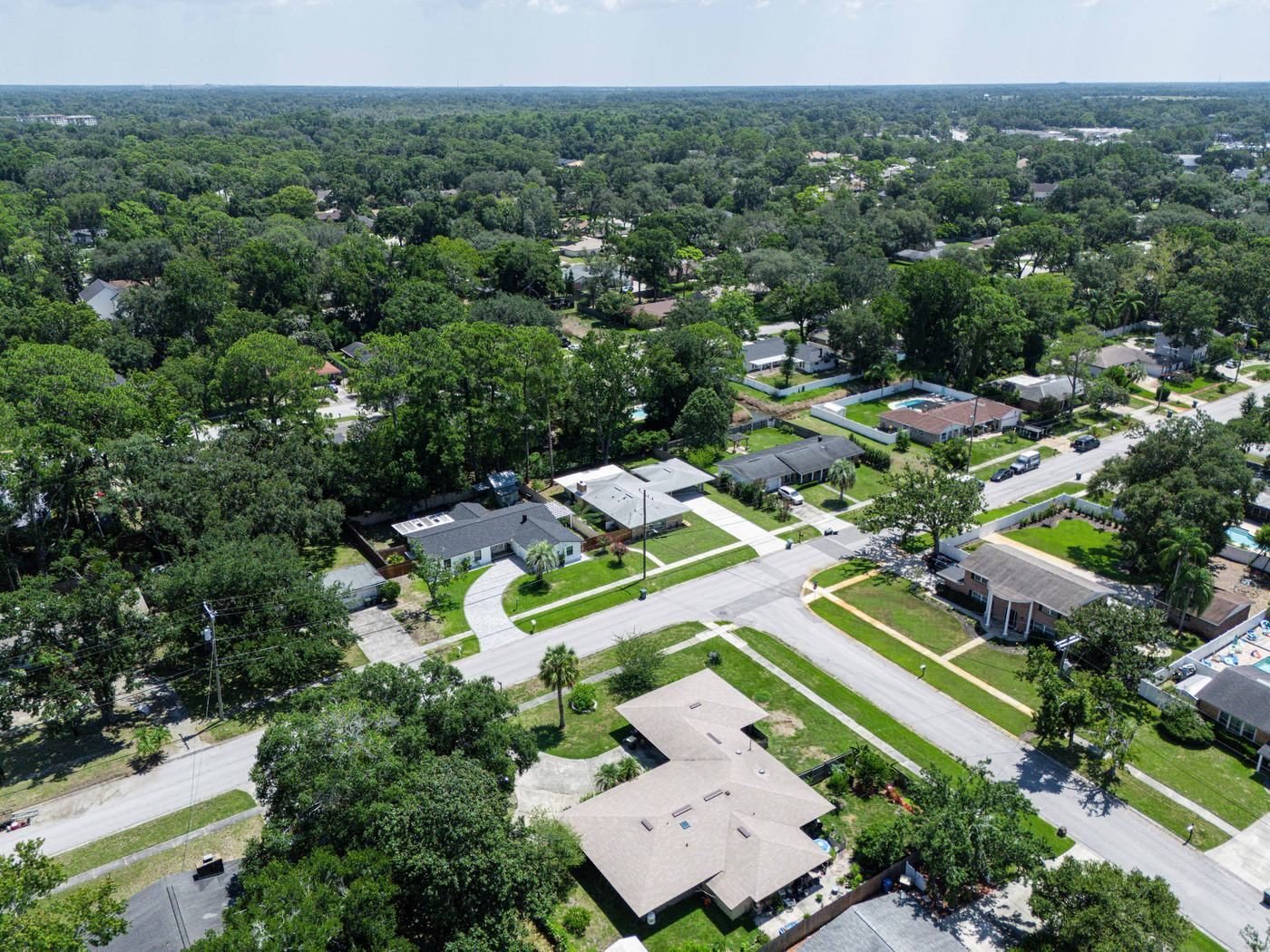 aerial & neighborhood at JaxStay furnished home in Mandarin Jacksonville Florida