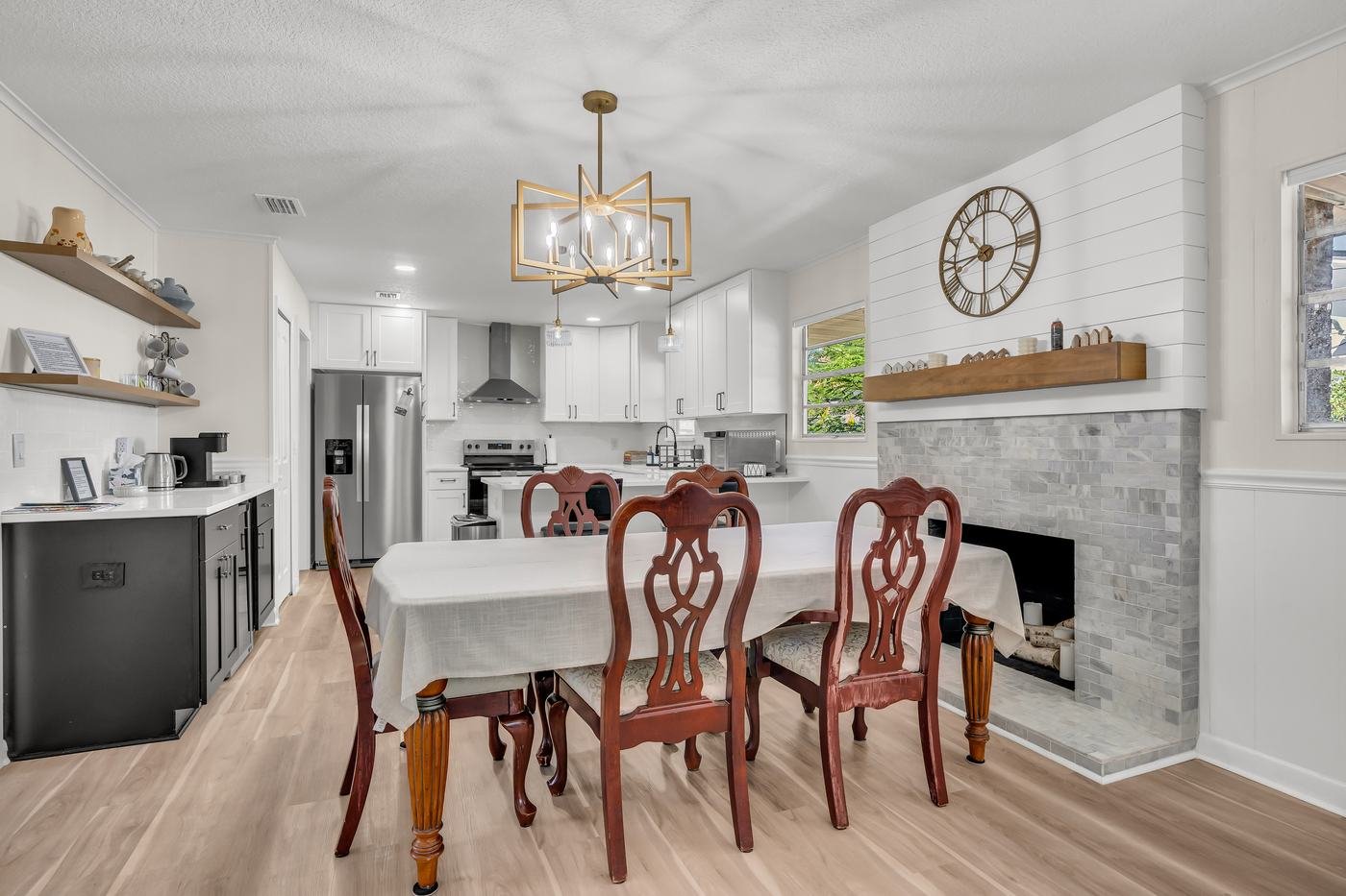 kitchen & dining at JaxStay furnished home in Mandarin Jacksonville Florida