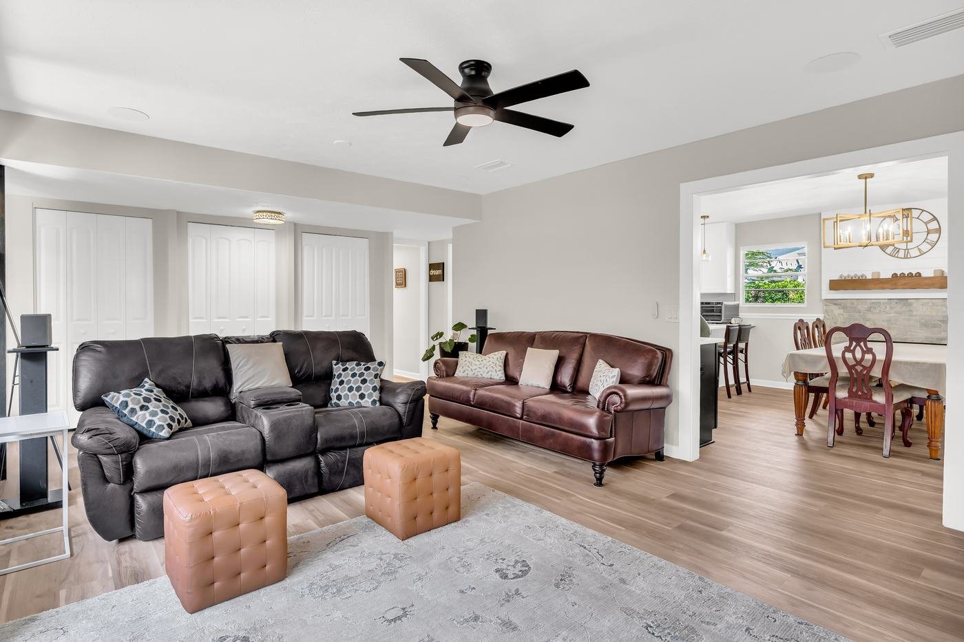 living spaces at JaxStay furnished home in Mandarin Jacksonville Florida