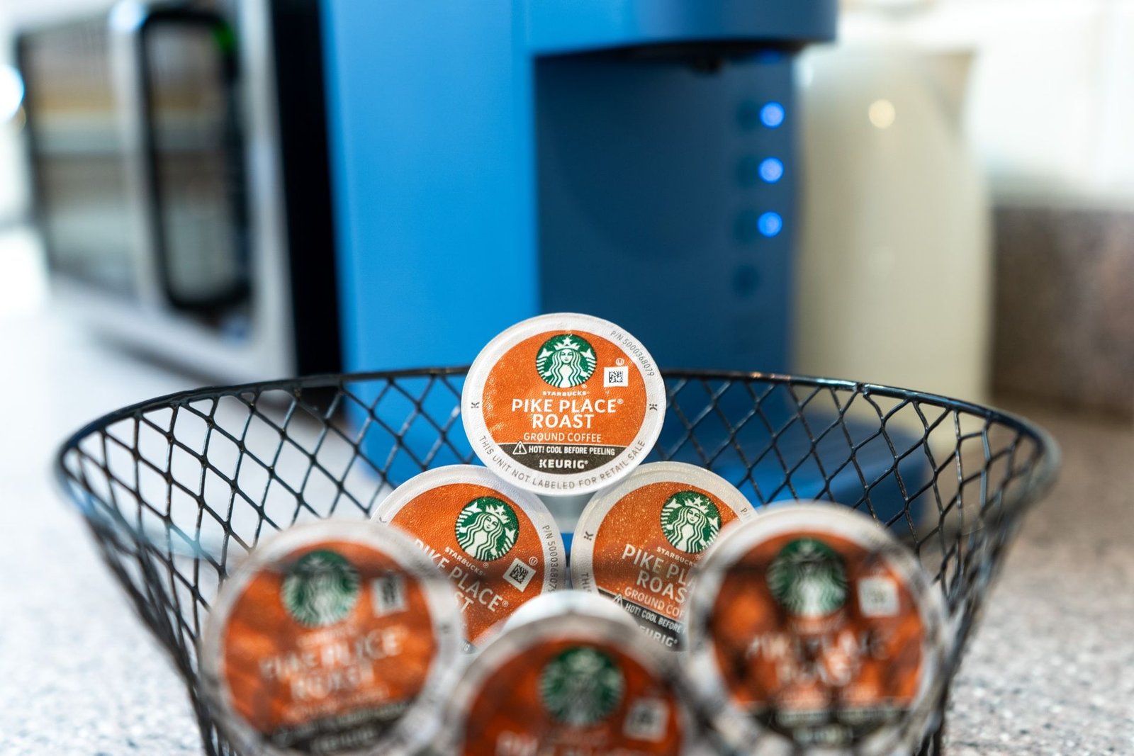 Keurig with complimentary coffee pods